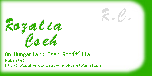 rozalia cseh business card